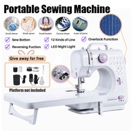 Portable Sewing Machine Mini Electric Sewing Machine Household 12 Stitches Sewing Machine Multifunction Sewing Machine Treadle Sewing Machine Set Free accessories