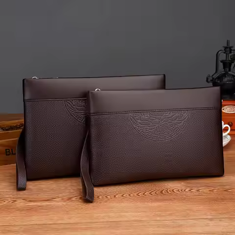 Men's New Luxury Handbag Casual Envelope Large Capacity Clutch BusinessUnderarm Bag for Men