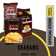 M.Y. San Crushed Graham 200g & Whole Graham Crackers 200g for Mango Float, Cheesecake, Milk Tea Dess