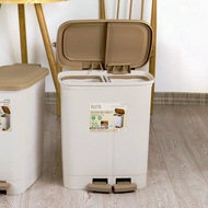 日本天馬 dustio雙分隔分類腳踏垃圾桶(寬型)-20L