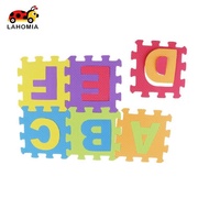 LAHOMIA Non- 36 Piece ABC Foam Mat, Number Puzzle  Flooring Mat for Baby Children Toddlers Learn