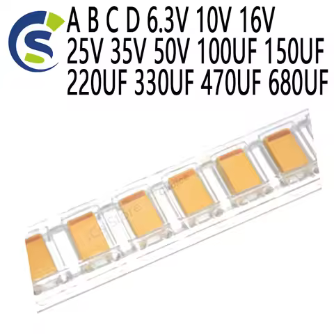 10PCS Tantalum Capacitor 3216 3528 4.7/6.8/10/15/22/33/47UF A B C D 6.3V 10V 16V 25V 35V 50V 100UF 1