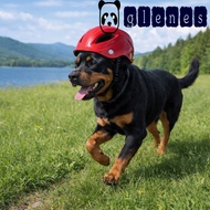 GLENES Dog Helmet, Adjustable Solid Color Pet Motorcycle Helmet, Pet Headgear Comfortable Fit Plasti