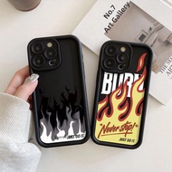 Premium Matte Anti-Fall Case with Cool Dark Flame Pattern for Oppo A9 A5 A31 A32 A33 A53 A73 2020 A5