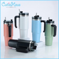 Cutiehaus 890ML Handle 304 Stainless Steel Vacuum Straw Cup Outdoor Portable Heat Insulator Bottle