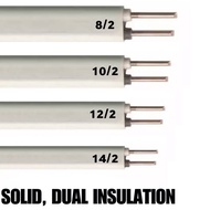 (MM Voltage) Per Meter | Powerflex Boston NM PDX Electric Solid Dual Core Wire | 14/2 12/2 10/2 8/2