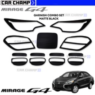 Mitsubishi Mirage G4 Sedan 2021 to 2024 GLS / GLX Garnish Combo set cover Matte Black / Chrome 2022 