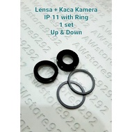 Camera Lens Rear Camera Lens and Glass iP 11 with Ring 1 set Up Down IP11 IP 11/ with Ring