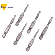 6Pcs Drill Tap Set Hex Shank SAE Combination Drill and Tap Bit Set HSS 4341 Screw Tap Deburr Drill B