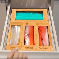 FAKEME Storage Bag Organizer Aluminum Foil Dispenser for Kitchen Office Gallon Bags