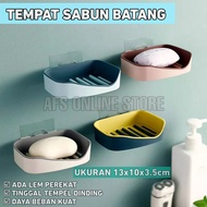 Tempat Sabun Dengan Lem Perekat Ukuran 13*10*3.5cm Dinding Kamar Mandi Rak Sabun Batang Magic Hook