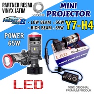 Car Motorcycle Headlight Lens Lamp LED Mini Projector Vinyx Y7-H4 65W Y7D Projie H4 Lens