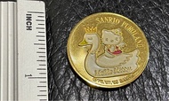 1999 Sanrio Hello Kitty 天鵝金色幣
