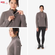 QUECHUA เสื้อผ้าฟลีซผู้หญิงสำหรับใส่เดินป่ารุ่น MH100 เสื้อกันหนาว 7 ถึง 10°C พร้อมส่ง ส่งไว