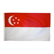 （1pcs）90x150cm Singapore flag 3x5 Feet Super Poly football FLAG Indoor Outdoor Polyester Flag