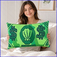 ZY1 SpongeBob SquarePants Bikini Bottom Gold Coin Pattern Plushie Novelty green dollar bill Pillow Y