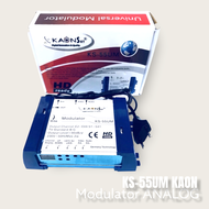 Kaon KS55UM Modulator Analog konversi AV ke RF frekuensi E2 ~ E69 & S1 ~ S41 dapat diatur kaonsat
