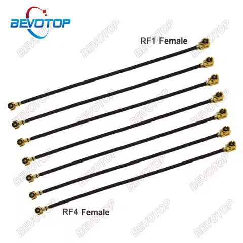 2pcs RF Pigtail Cable IPX UFL RF1 Female to RF4 Female Jack RF1.13 MHF4 Extension Jumper for Router 