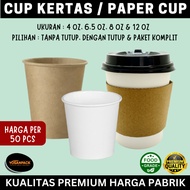 Paper Cup 4 oz, 6.5 oz, 8 oz & 12 oz - Leak-Proof Hot Coffee Paper Cup Coffee Cup Mug