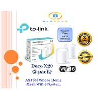 TP-LINK DECO X20(2-PACK) AX1800 WHOLE HOME MESH WIFI 6 SYSTEM