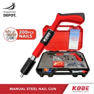 (Free 200pcs Nails) Kobe Manual Steel Nail Gun Concrete Rivet Tool Steel Rivet Gun Tufting Dinding P
