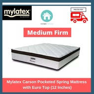 Mylatex Carson Pocketed Spring Mattress with Euro Top (12 Inches)