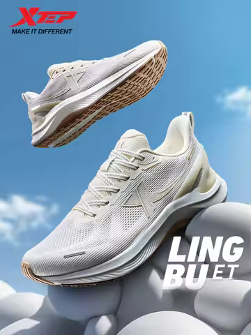 Xtep Lingbu ET Running Shoes for Men 2025 Spring Shock-absorbing Non-slip Wear-resistant Cross-count
