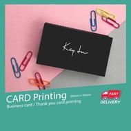 Business Card/Name card/ Thank you card printing/260gsm art card//normal/matt lamination