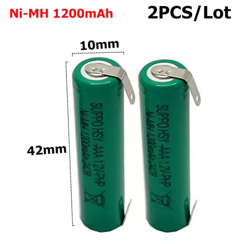 2PCS 1.2V 750mAh 1200mAh Replacement Battery For Philips HQ851 HQ852 HQ888 PQ212 PQ215 RQ310 320 HS1