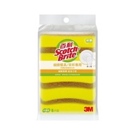 【3M】百利細緻餐具/茶杯專用好握型海綿菜瓜布6片裝(小黃海綿)