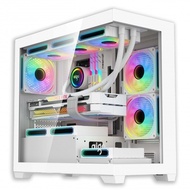 Aigo DarkFlash C218M INCLUDE 3 FAN ARGB Casing. Micro ATX - WHITE