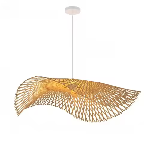 1/2pcs Dia35/45/55/65/75/85cm Hand Woven Bamboo Pendant Lights Rattan Wicker Lampshade Chandeliers D