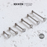 (1 Piece) Ball flat earrings - Titanium F136 - Eyelets Store