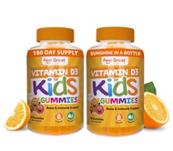 Feel Great Kids Vitamin D3 1000 IU Gummies | Kids Vitamin D Gummies for Healthy Bones, Mood, & Immun