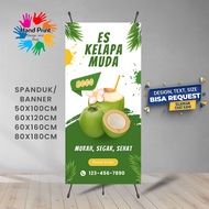 SPANDUK BANNER Es Kelapa Muda Es Degan Hijau Bisa Request Desain