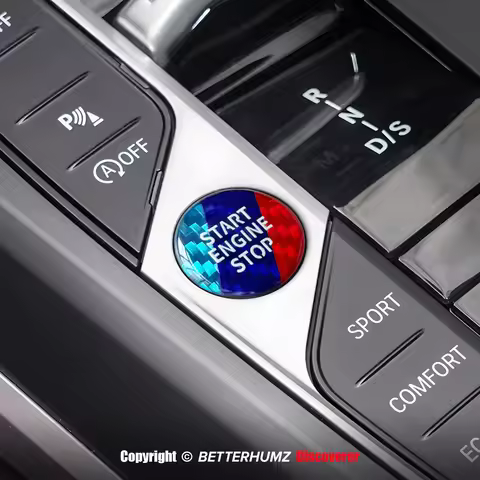 Real Carbon Fiber For BMW X3 G01 X4 G02 G60 G30 G20 G22 G26 Engine Start Stop Button Trim Sticker Co