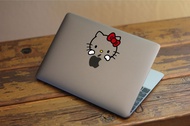 Sticker Aksesoris Laptop Apple Macbook Hello Kitty with Apple