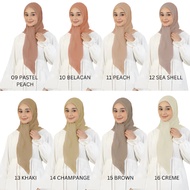 Bawal Tudung Cotton Bidang 45 Colour Nude  Bawal Plain Tudung Bawal Murah Nude Khaki Beige Pastel Ba