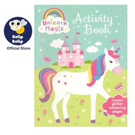 Unicorn Magic Glitter Activity & Colouring Book with Glitter Poster Mazes Puzzles Word Searches & Mo