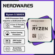 NerdWares Solutions AMD Ryzen 5 5600X 6 Cores 12 Threads AM4 CPU Socket Gaming Desktop Processor (Tr