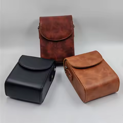 PU Leather Camera Bag for Canon PowerShot SX740 HS SX730 SX720 G7X2 G7X3 G9X SX700 Sony ZV1 ZV1F ZV1