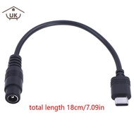 UK DC Type-c Female To 5.5*2.1 Female Adapter with USB Type C Converter