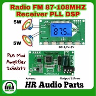 Radio FM Stereo 2x5Watt Receiver Module PLL DSP 87.0MHz-108.0MHz or 76.0MHz-108.0MHz + Mini Amplifie