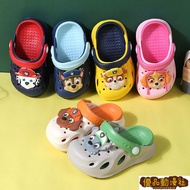 Paw Patrol Hole Shoes Children's Slippers Two-Color Cartoon Summer Children's Slippers Bag Heel Beach Shoes Baby Foot Protection Sandals