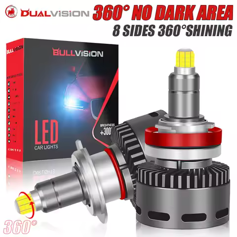 H7 LED Canbus 360 H4 9012 D2S D4S Turbo Bi Led Projector Lens H8 H11 9005 9006 HB3 HB4 Car Headlight