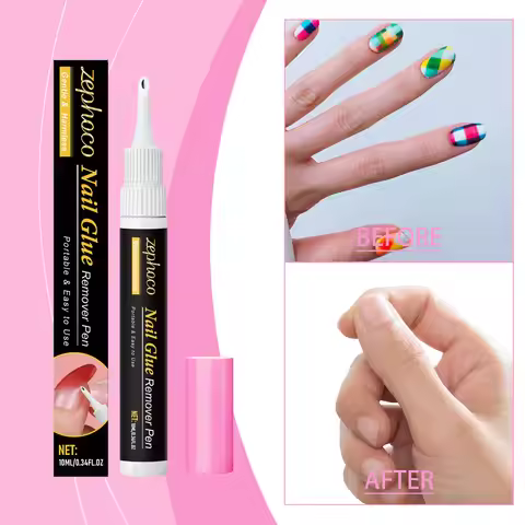 Nail Glue Remover Pen Easy Nail Polish Remover Gentle Non Damaging Nail Cleaner Fast Dissolve for Da