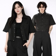 Box Boxy Fit Upper Narrow Lower Wide Handy Tool Short Square Shirt Kemeja Lelaki