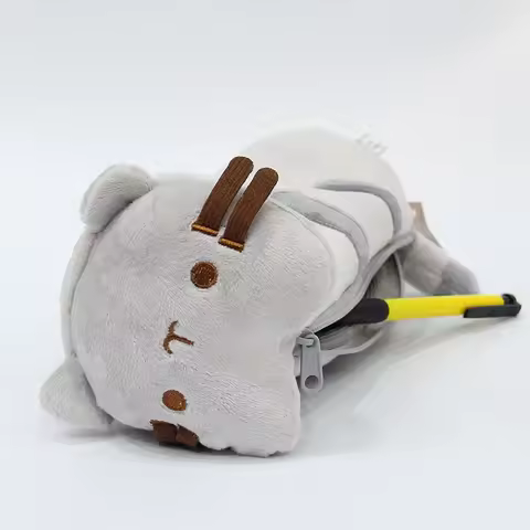 Cartoon Cat Pencil Bag Zipper 24x9cm Cute Anime Plush Storage Bag Novelty Pencil Bag Stationery Scho