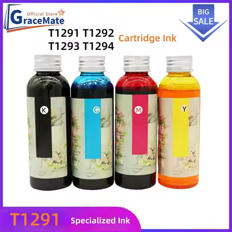 Coffee Printer Decoration DIY Ink for Compatible for Epson T1291 T1292 T1293 T1294 Stylus SX235W SX5