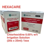 Hexacare Chlorhexidine 0.05% w/v irrigation solution